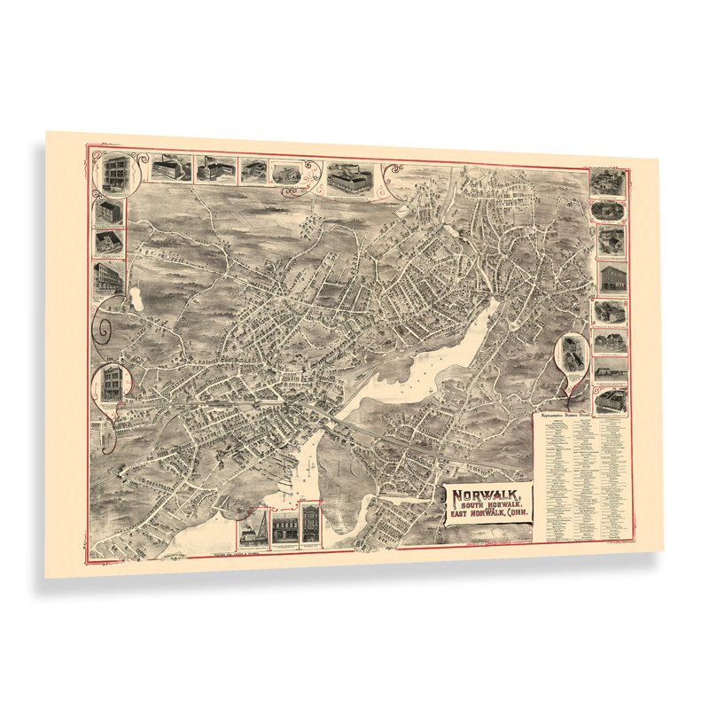 1899 Norwalk, Connecticut, H 24 po x l 36 po