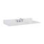 Plateau de meuble-lavabo simple 49 po Frosinone en blanc Statuarietto avec lavabo