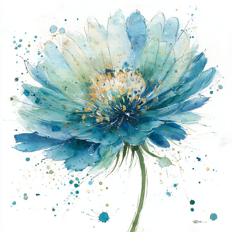 Celestial Bloom IV - Wrapped Canvas Print