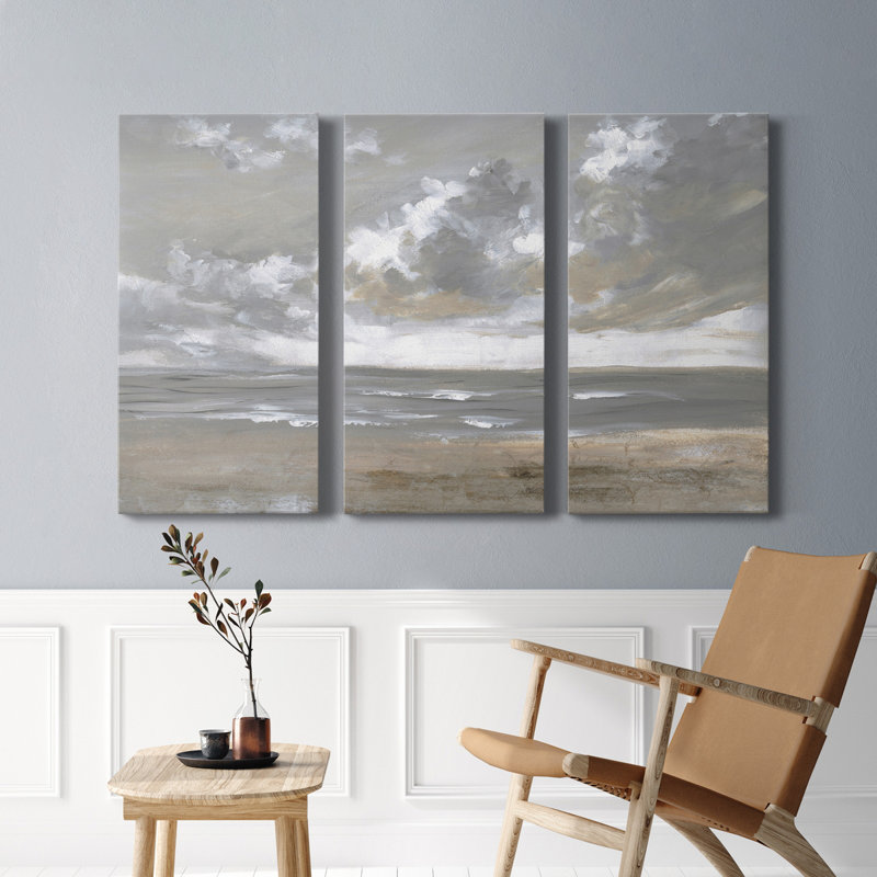Windswept - peinture sur toile tendue 3 pièces, H 12 po x l 24 po x P 1 po