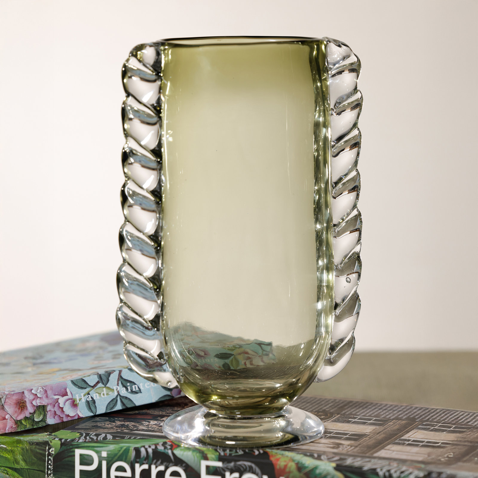 Glass Table Vase, Green