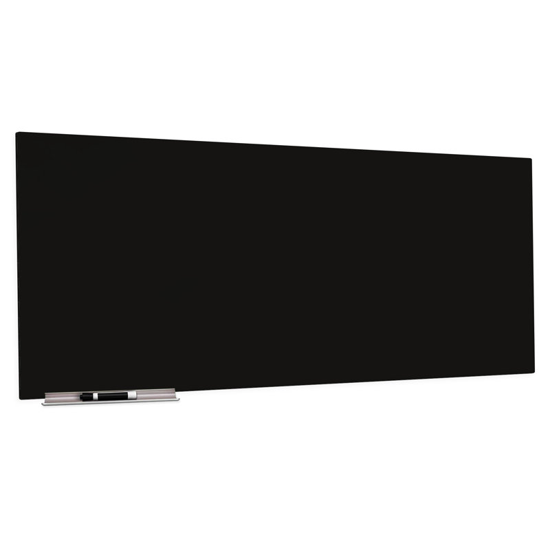 Tableau magnétique mural en verre Bojorquez, Noir, 36 po x 60 po
