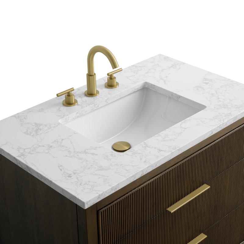 Emma 36" W Single Vanity, Chestnut Brown