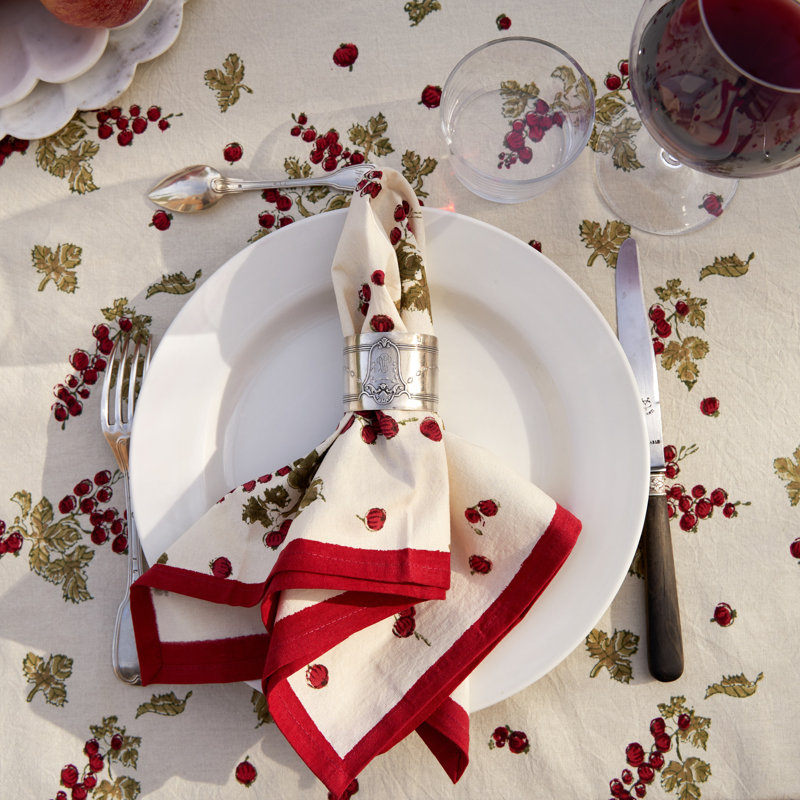 Gooseberry 100% Cotton Square Napkins