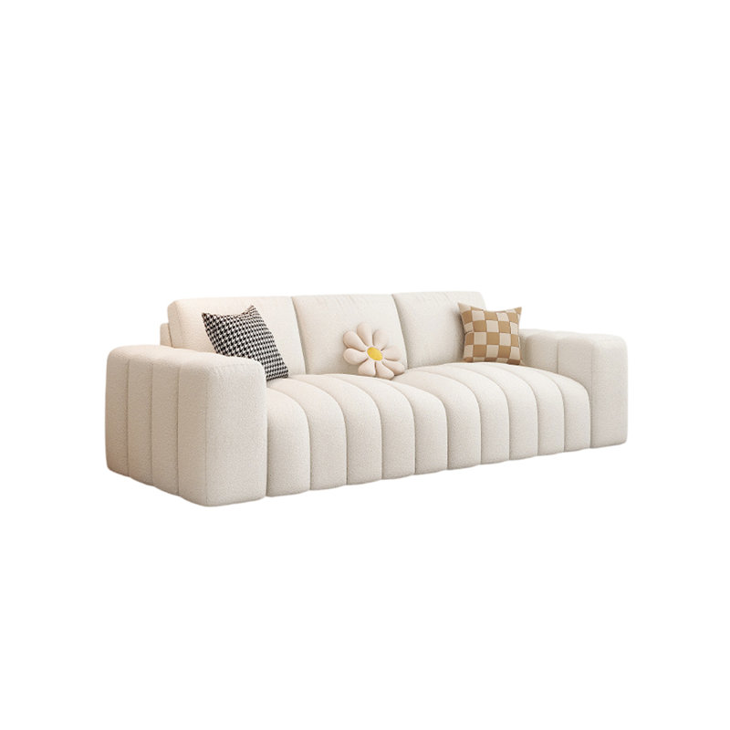 Canapé droit moderne, H 26,37 po x l 98,42 po x P 35,43 po