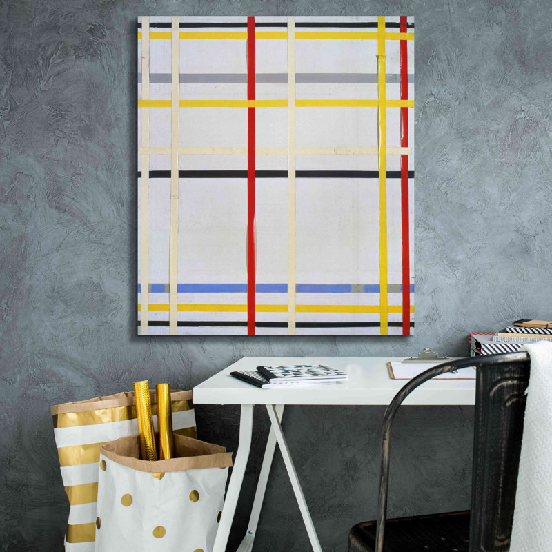 «New York City 2, 1941» par Piet Mondrian, estampe numérique sur toile, H 30 po x l 26 po x P 1,5 po