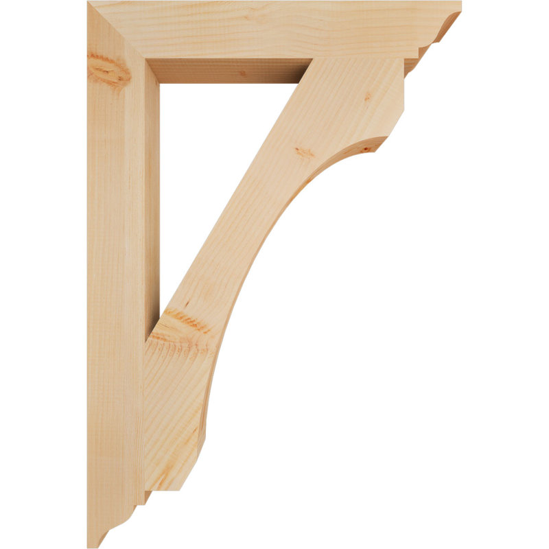 Support en bois rustique traditionnel BKTLEC01, Douglas (lisse), H 38 po x l 3,5 po x P 26 po