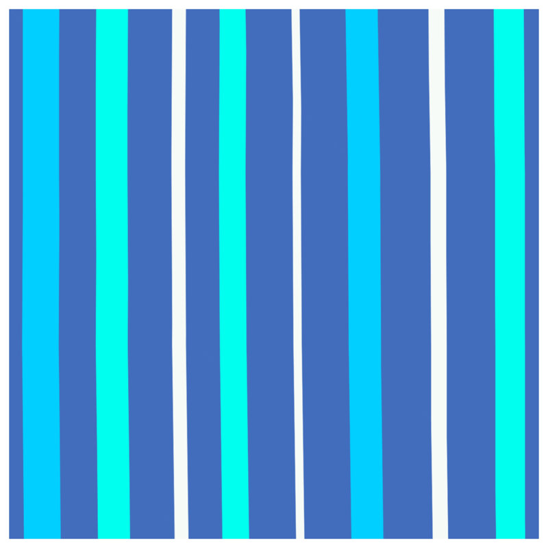 Housses de couette bleues à rayures turquoise, Très grand lit