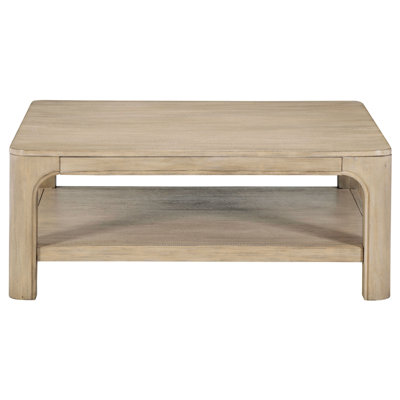 Feli Square Wood Cocktail Coffee Table Weathered Mango