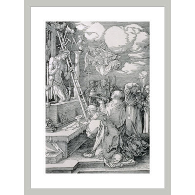 La messe de Saint Grégoire: le Christ apparaissant comme l'Homme des Douleurs, une représentation de la présence réelle du Christ pendant l'eucharistie (gravure sur bois) par Albrecht Dürer