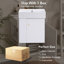 Meuble-lavabo flottant moderne de 21,6 po avec lavabo en céramique - parfait pour les petites salles de bain, rangement à gauche -408991550