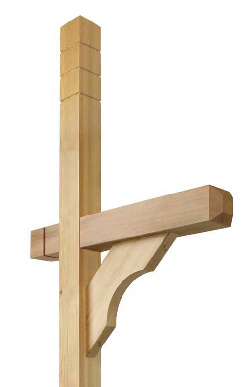 Tilomar 80'' H Decorative Post, Cedar Stain/Sealer