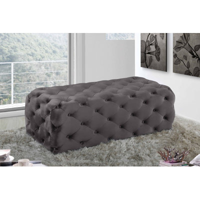 Cron 132cm Wide Tufted Rectangle Solid Colour Ottoman