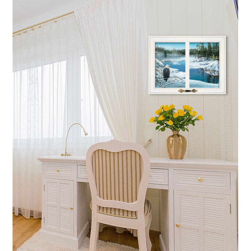 The Lookout by Kim Norlien - Picture Frame Print on Paper, White Framed