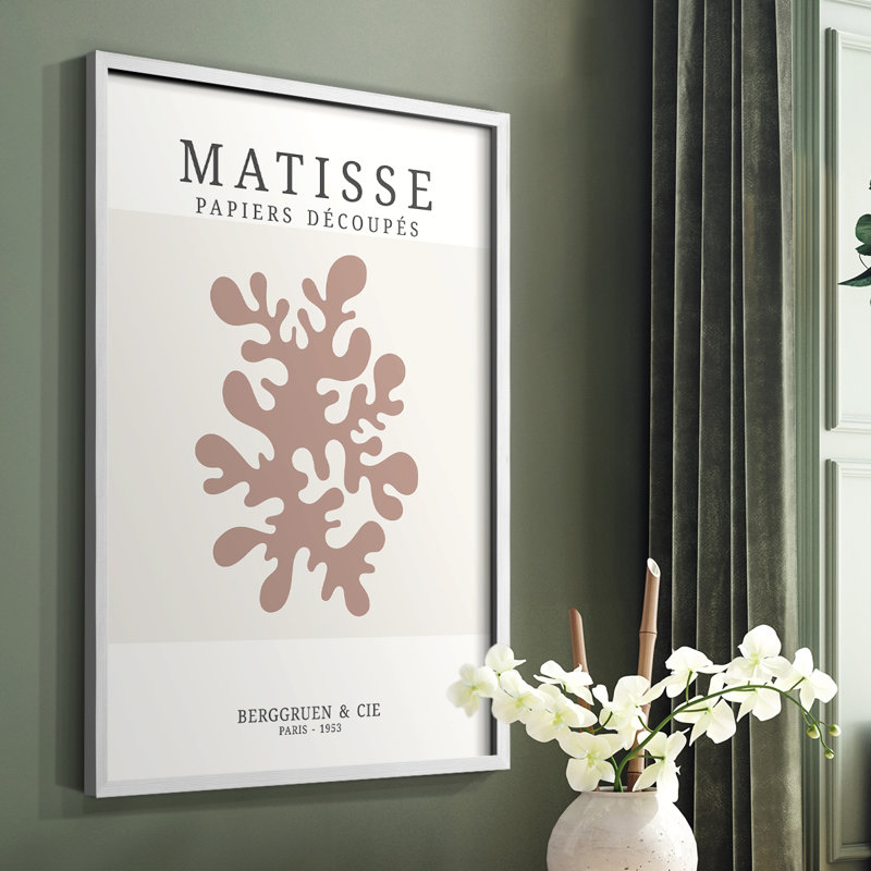 Matisse, reproduction encadrée - bois massif, Blanc, H 28 po x l 22 po