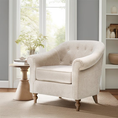 Fauteuil d'appoint capitonné pour le salon
