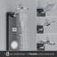Panneau de douche Panneau de douche en acier inoxydable noir 4 fonctions avec douche à pluie, buse d'hydromassage, douche à main, panneau de douche mural