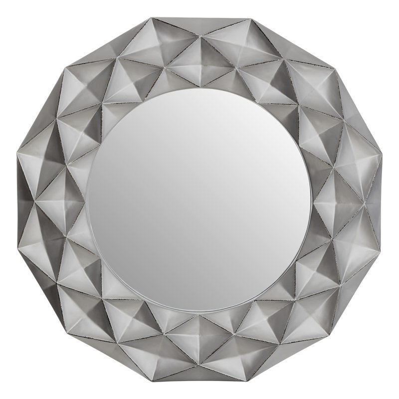 Pettiford Flat Wall Mirror, Light Silver