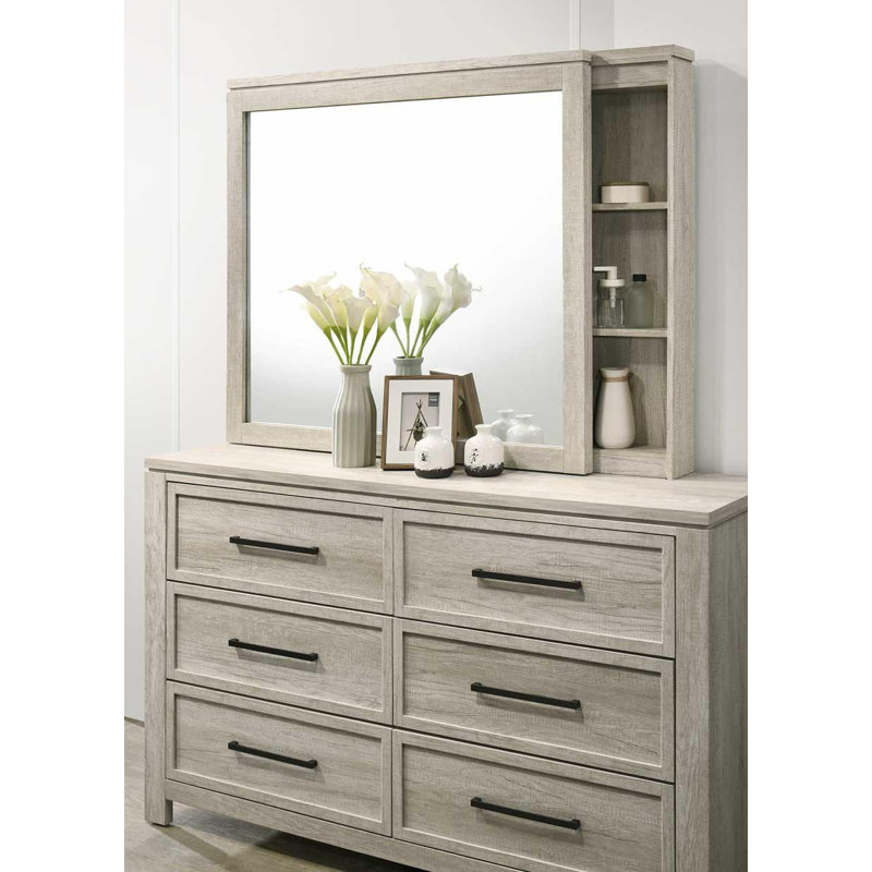 Miroir blanc antique