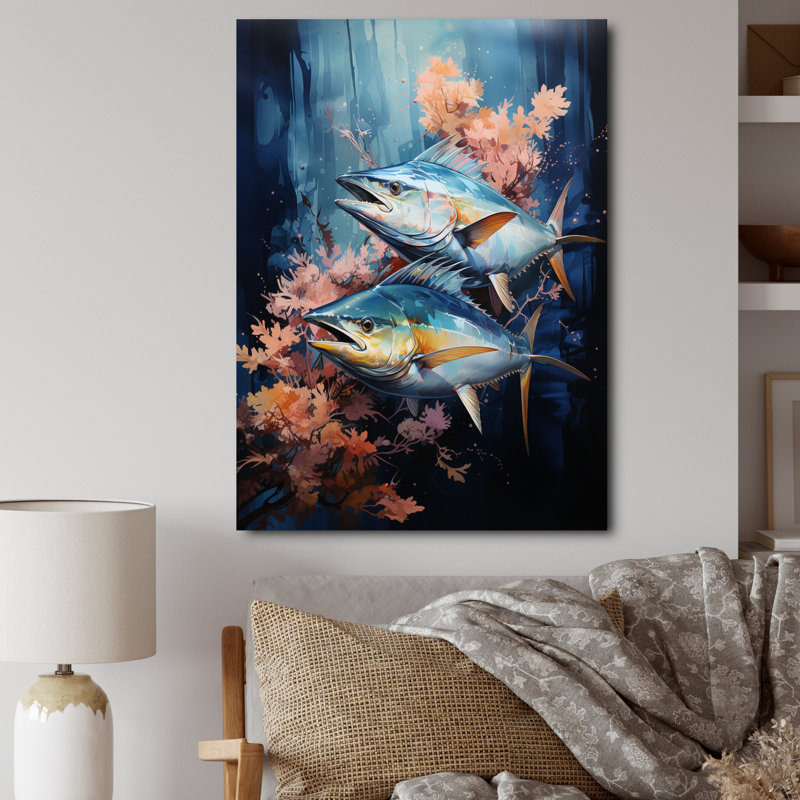 Zao " Fishing Majestic Marlins V ", 40" H x 30" W x 1.5" D, Wrapped Canvas
