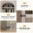 71.65" Arched Farmhouse Bookcase with Cabinet, Wooden 3-Shelf Storage Bookcase for Living Room & Home Office-1839803733