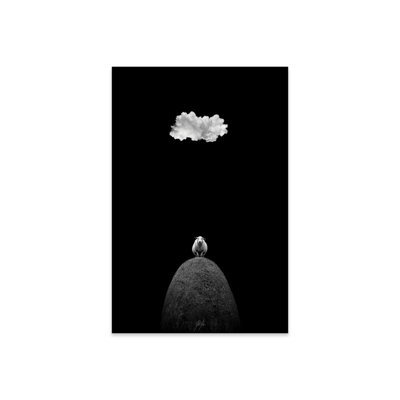 «Illuminated Sheep II» par Kathrin Federer - peinture sans cadre