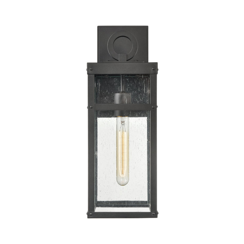 Dalton 17.5'' High 1-Light Outdoor Sconce - Textured Black, 17.5" H x 6" W x 7.5" D