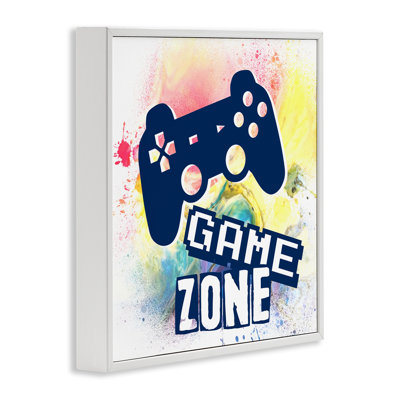 Game Zone on Modern Splatter Framed Giclee, design by Marcus Prime