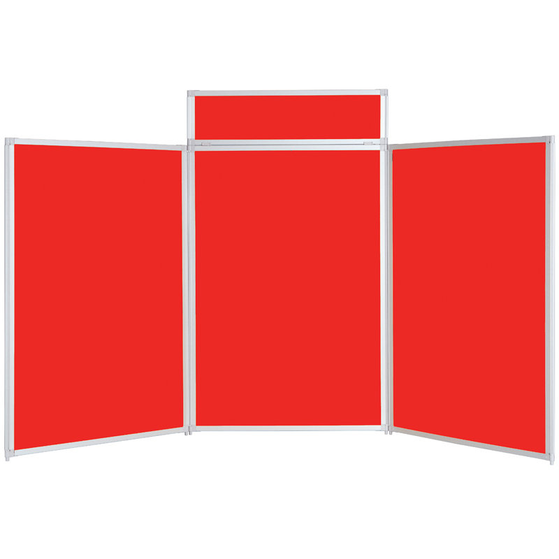 Free-Standing Bulletin Board, 120cm H x 210cm W, Alpha Red