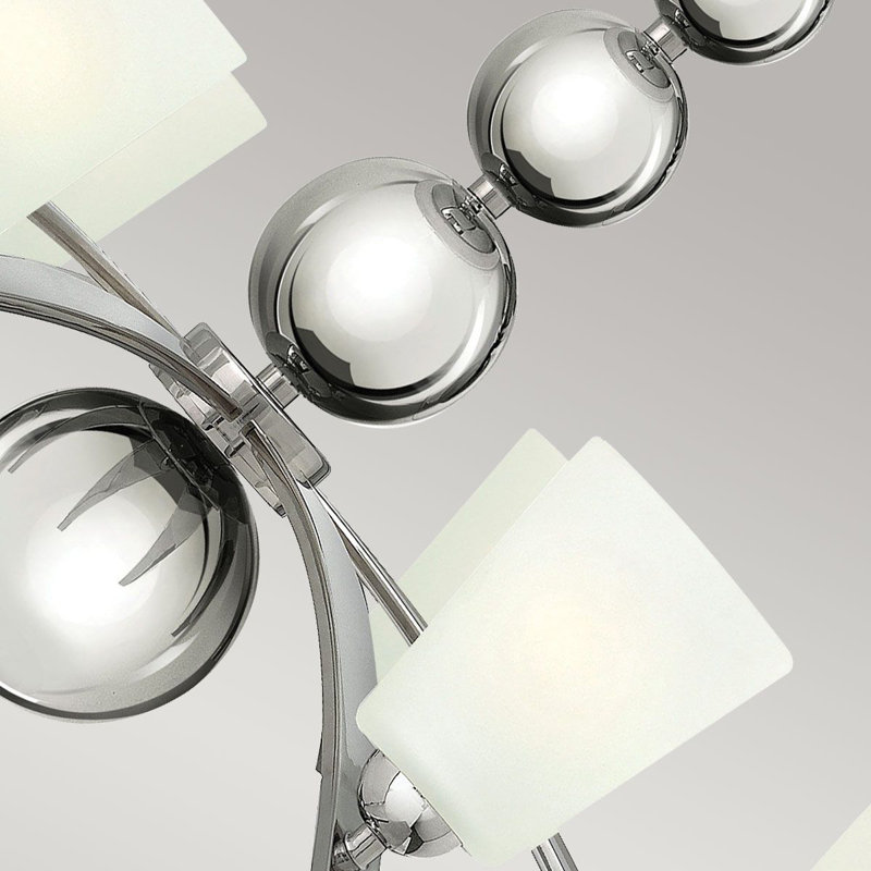 Vancleave 8 - Light Shaded Chandelier, Polished Nickel