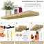Tablette flottante en bois massif 3 pièces Makalani, érable-757134638-757134634