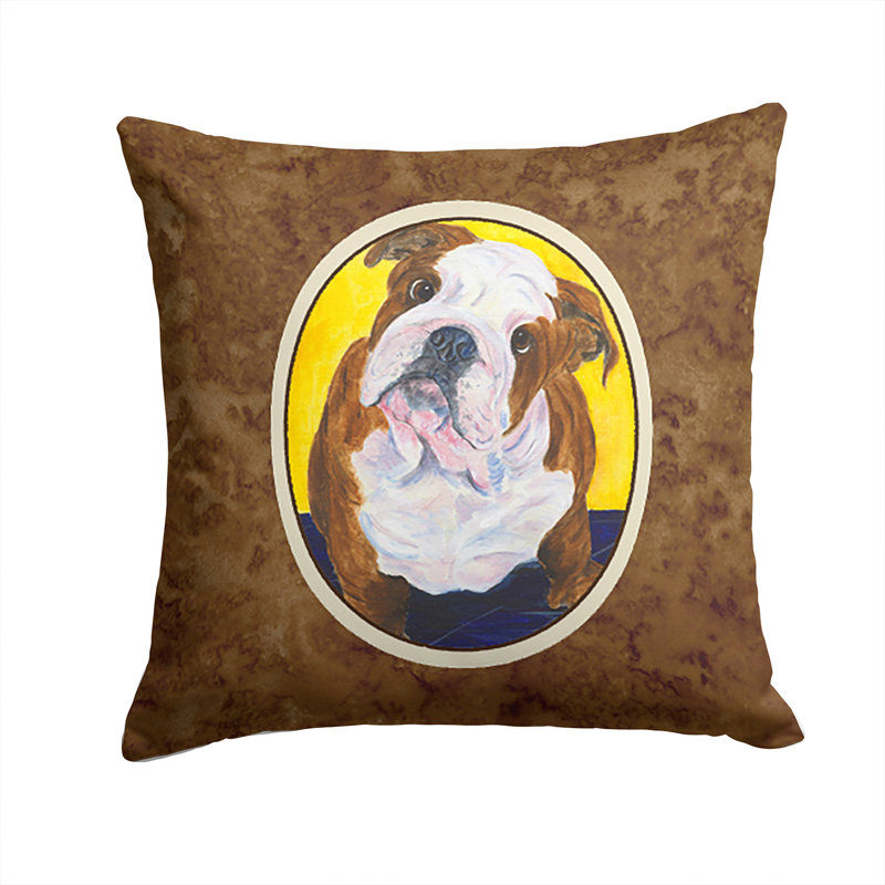 English Bulldog Outdoor Reversible Throw Pillow