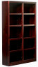 Patro Double Wide Wood Bookcase, 10 Shelf, 72 inch Tall