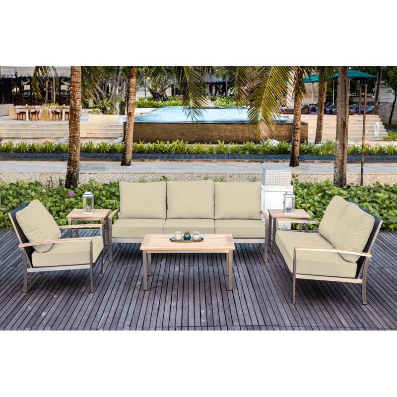 Avanti Stainless Steel Sling Outdoor Deep Seating 3 - Seater, Spectrum Sand