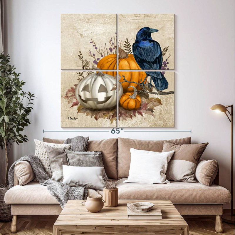 Lelend Fall Crow I Halloween, 50" H x 50" W