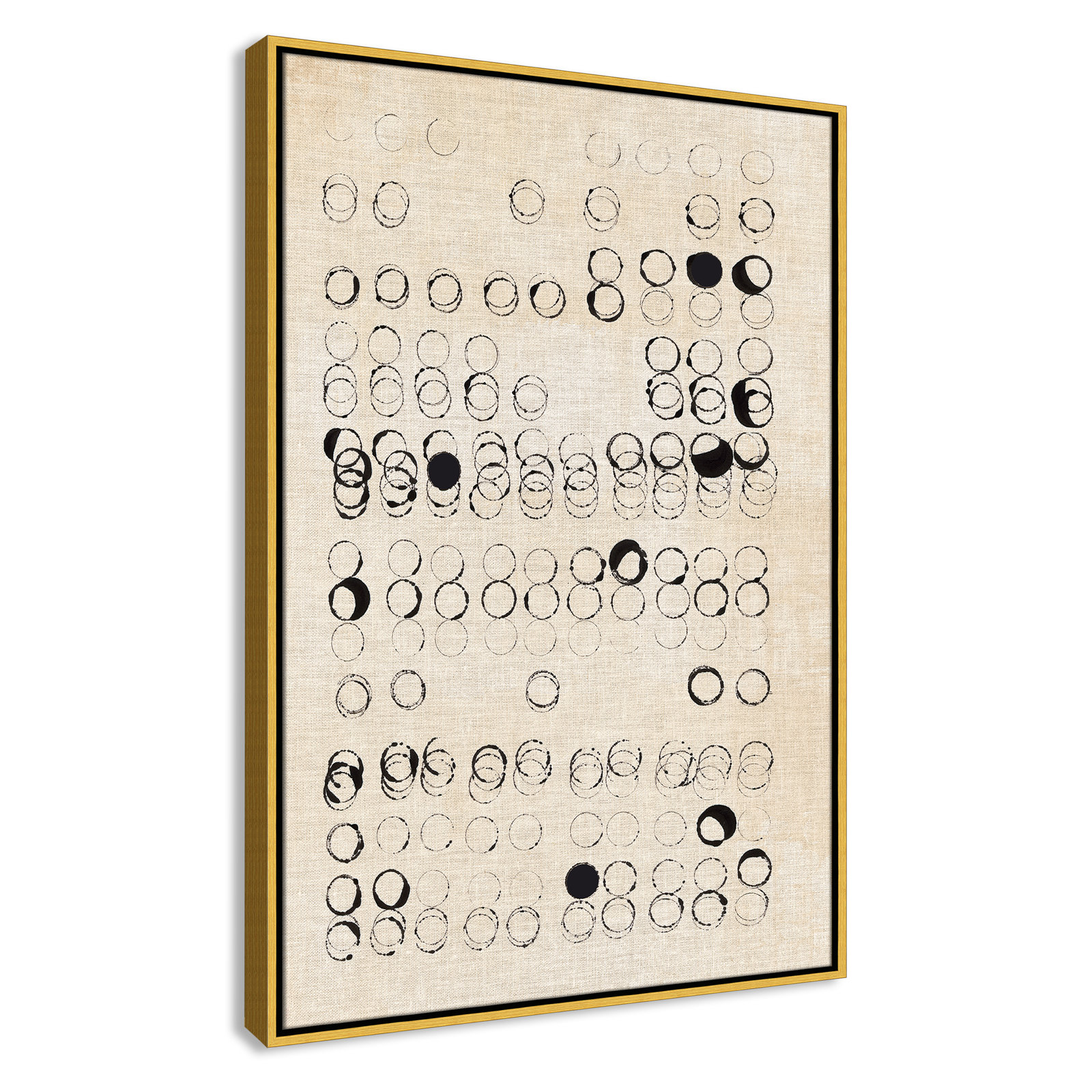 Dots and Dots Print by , 37.5" H x 25.5" W, Gold