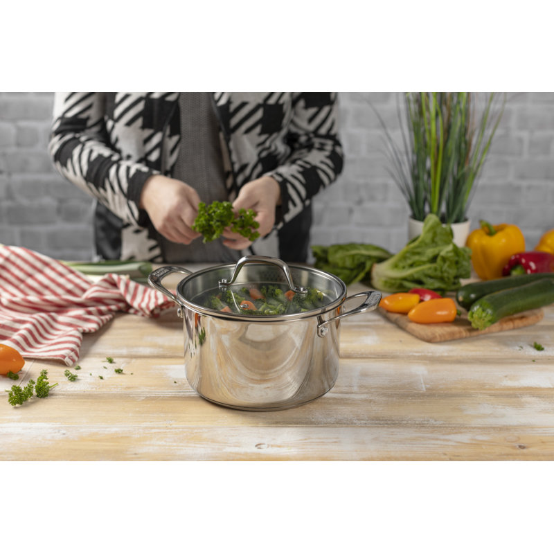 Kuhn Rikon Allround Plus Stainless Steel Induction Safe Casserole Pot with Draining Lid, 20cm/3.7L