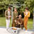 Outdoor Propane Fire Pit Table, Weatherproof Square Propane Gas Fire Table - Adjustable Flame