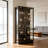 5 Tiers Curio Cabinet With Sliding Glass Doors & LED Lights