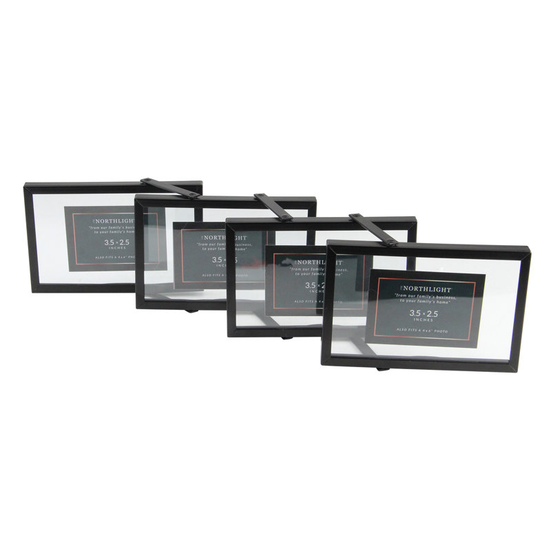 Cadre photo 20 po rectangulaire rectangulaire pliable 4 po x 6 po - noir