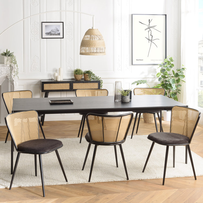 LEA 48cm H Metal Side Chair, Black