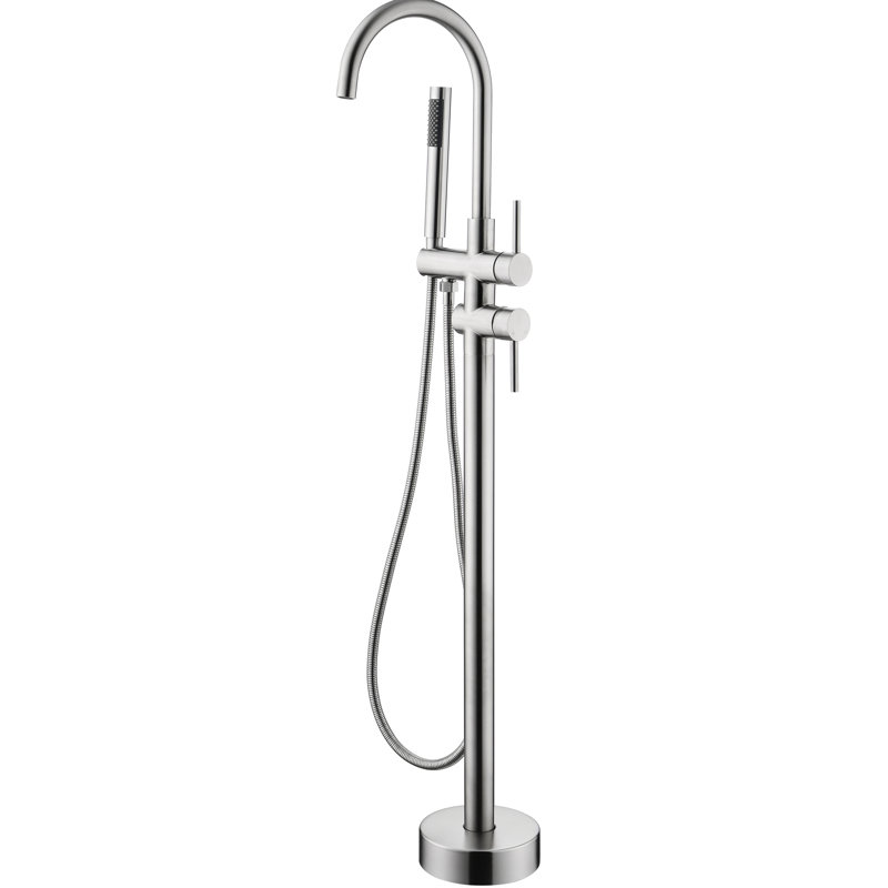 Robinet de baignoire avec douche à main et indicateur de température de l'eau