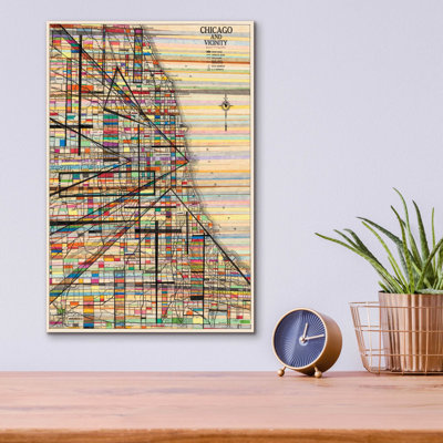 «Modern Map of Chicago» par Nikki Galapon, art mural en verre acrylique