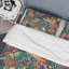 Multicolore feuille tropicale - ensemble de housse de couette floral - polyester microfibre-1005698566
