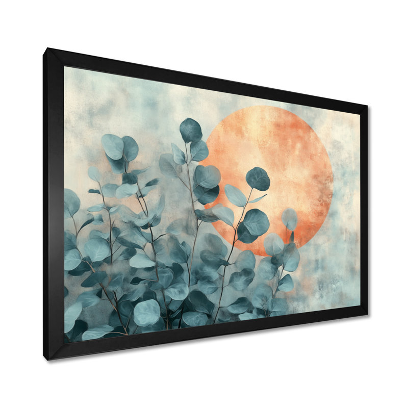 Toile botanique sauge, art mural eucalyptus, Deibel, H 16 po x l 32 po, Cadre naturel flottant
