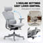 Chaise de bureau ergonomique en maille AeroErgo avec appui-tête réglable et soutien lombaire-886023201-886023214