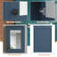 Armoire à pharmacie murale de 20 po avec miroir - Armoire de rangement de salle de bain bleue avec tablette réglable, porte à fermeture en douceur, bois massif et panneau de fibres à densité moyenne - Économiseur d'espace au-dessus de la toilette