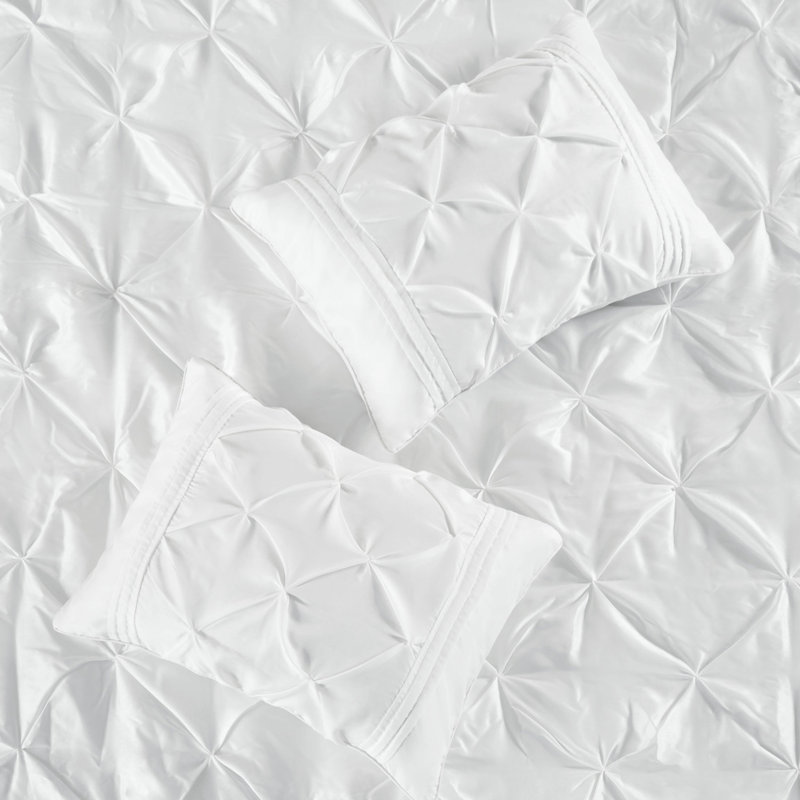 Superbe édredon très grand 7 pièces en blanc - Édredon, taies décoratives, coussins et jupe de lit, Blanc