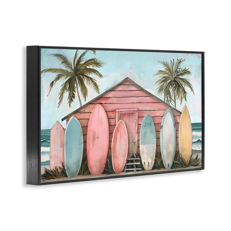 Pastel Boards Against Cabin, giclée encadrée, design par LSR Design Studio, H 12 po x l 18 po, Giclée encadrée noir minuit