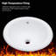 Lavabo de salle de bain semi-encastré en céramique blanc 17 po x 15,5 po - vasque de comptoir